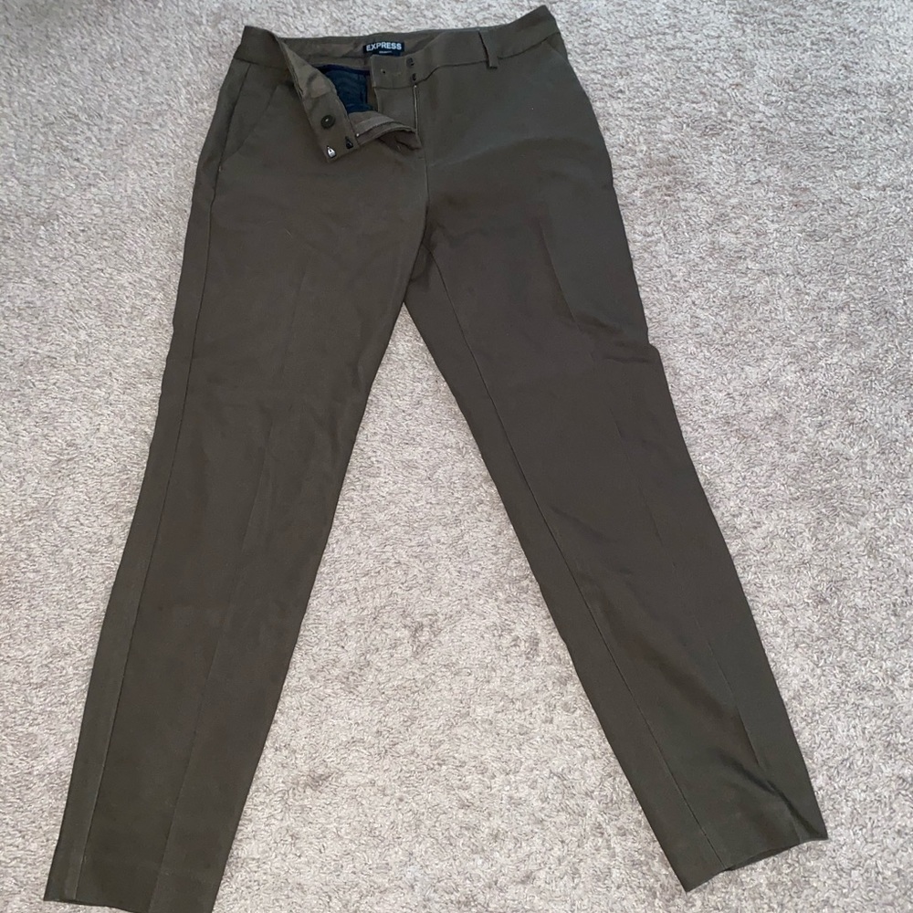Dark green work pants